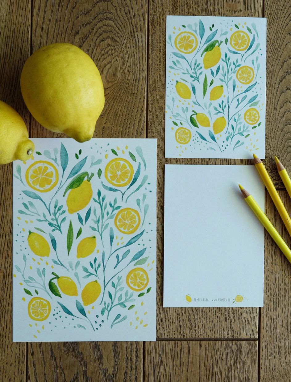 Postkarte Sommer „Zitronen“ 