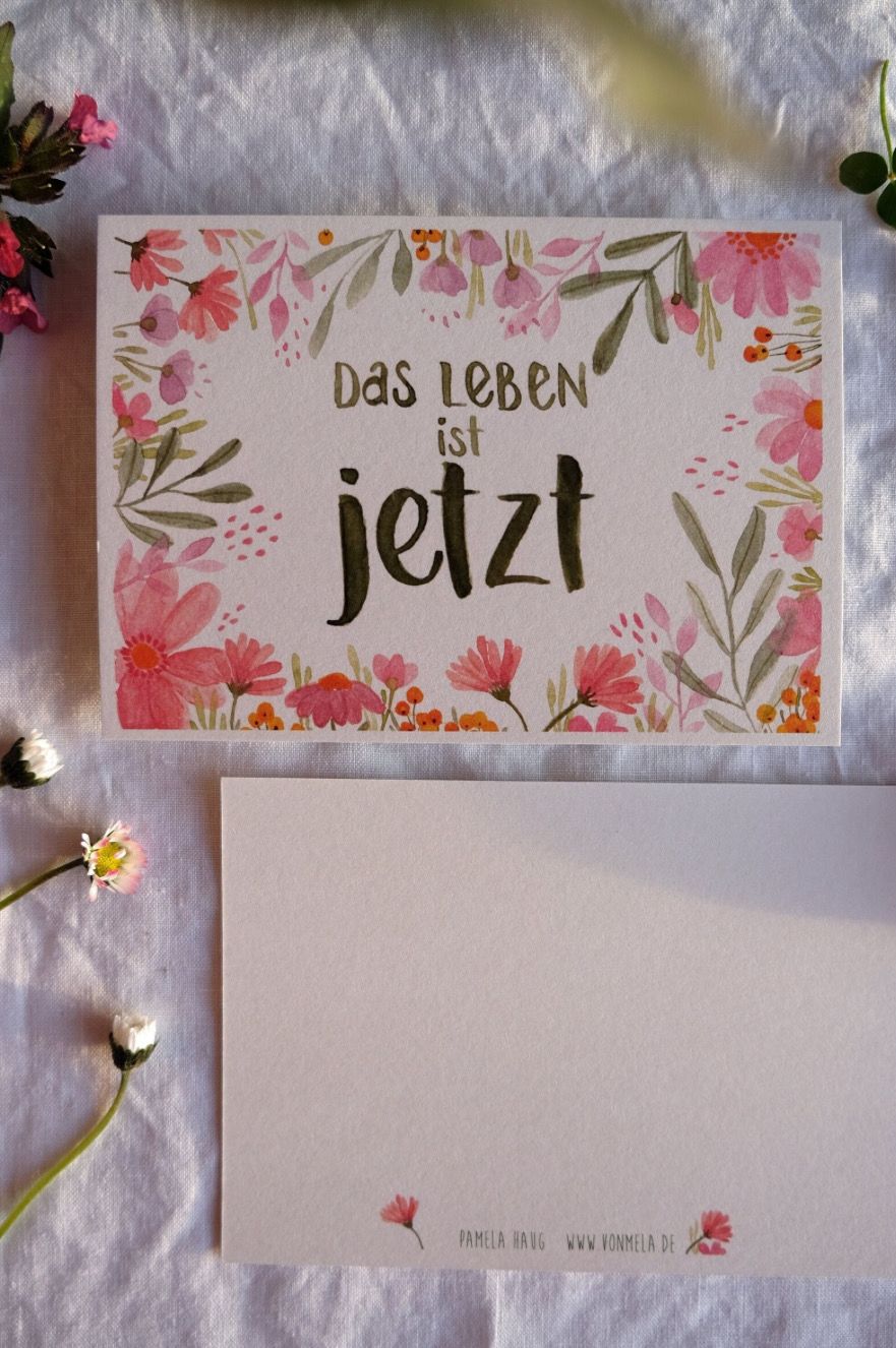 Postkarte „Das Leben ist jetzt“