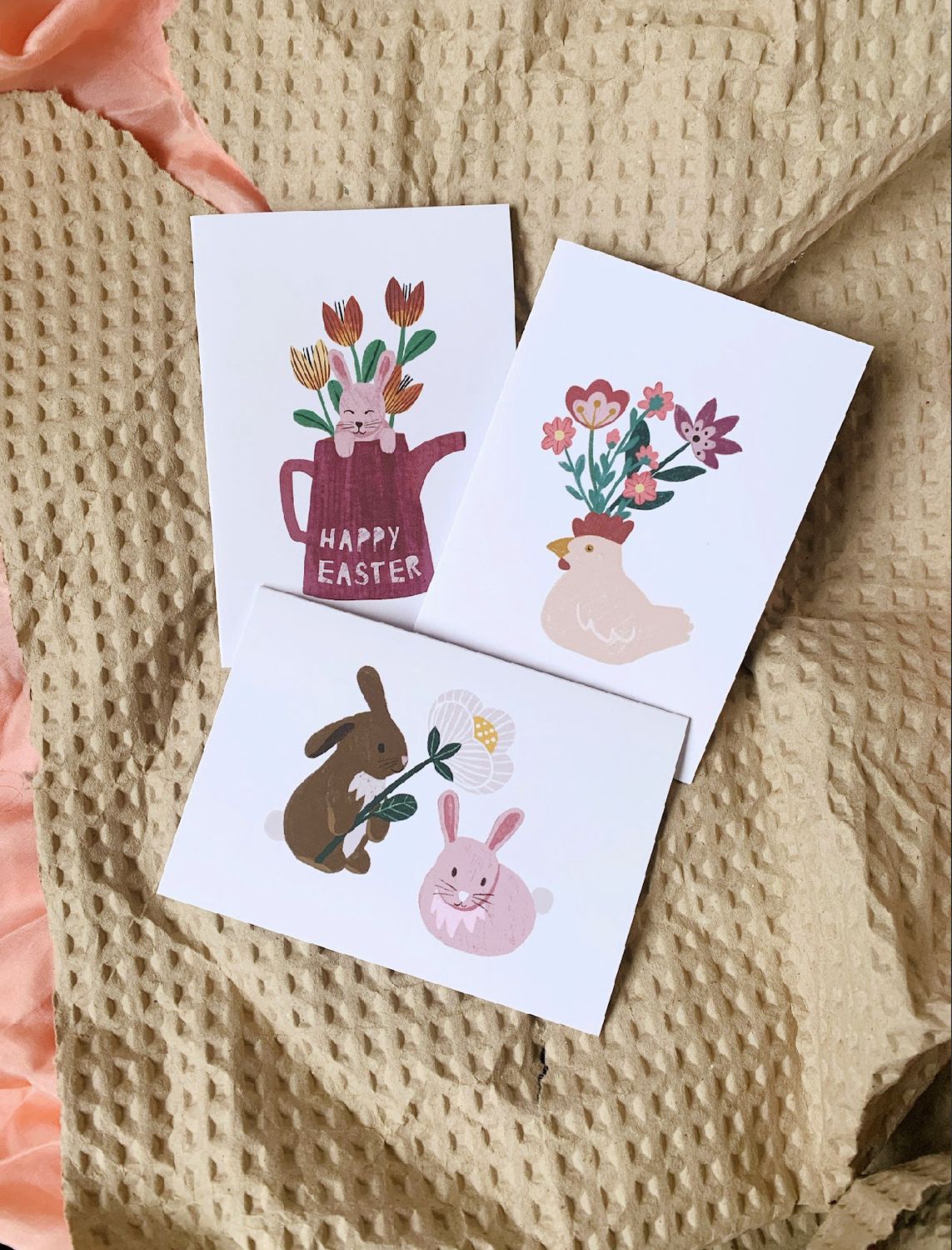 3er Set Klappkarten Ostern