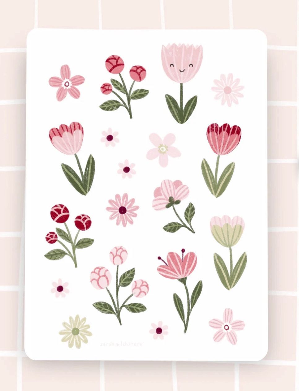 Stickerbogen Aufkleber „Frühlingsblumen“