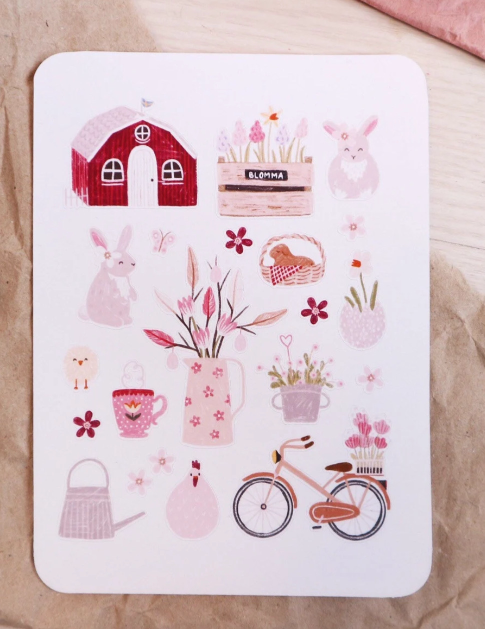 Stickerbogen Aufkleber „Schwedische Ostern“