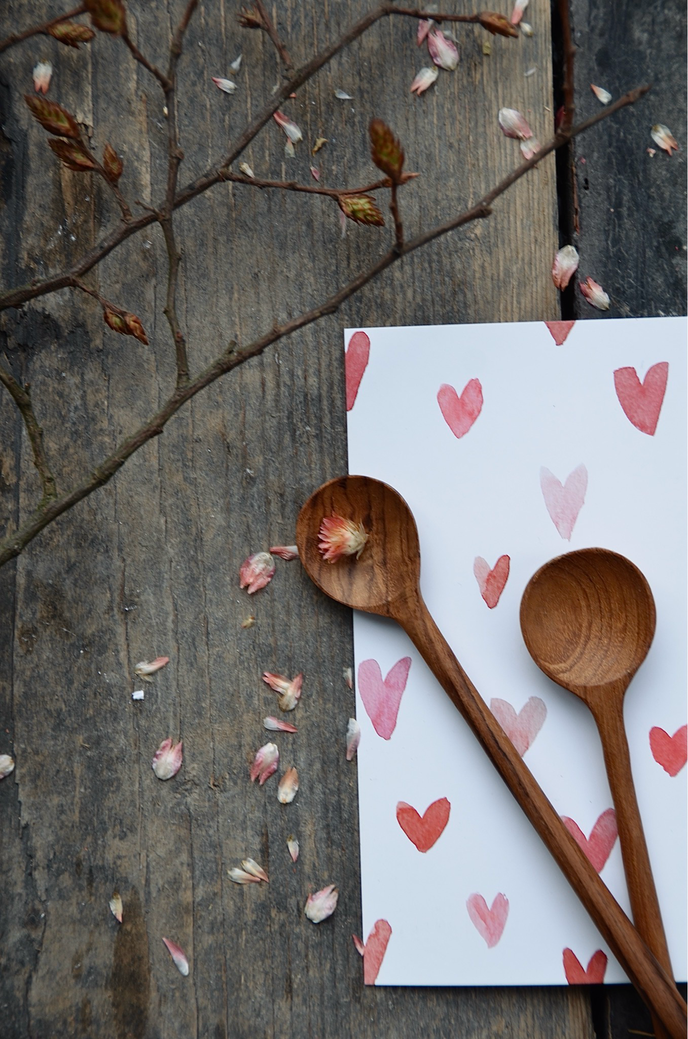 Postkarte „Herzchen“ von Eulenschnitt