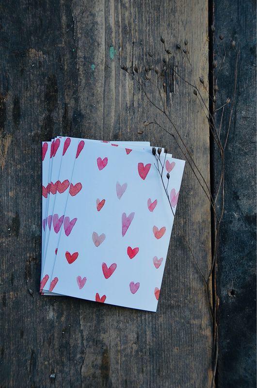 Postkarte „Herzchen“ von Eulenschnitt Postkarte „Herzchen“ von Eulenschnitt