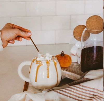 Kürbistasse in weiss, aus USA Kürbistasse in weiss, aus USA