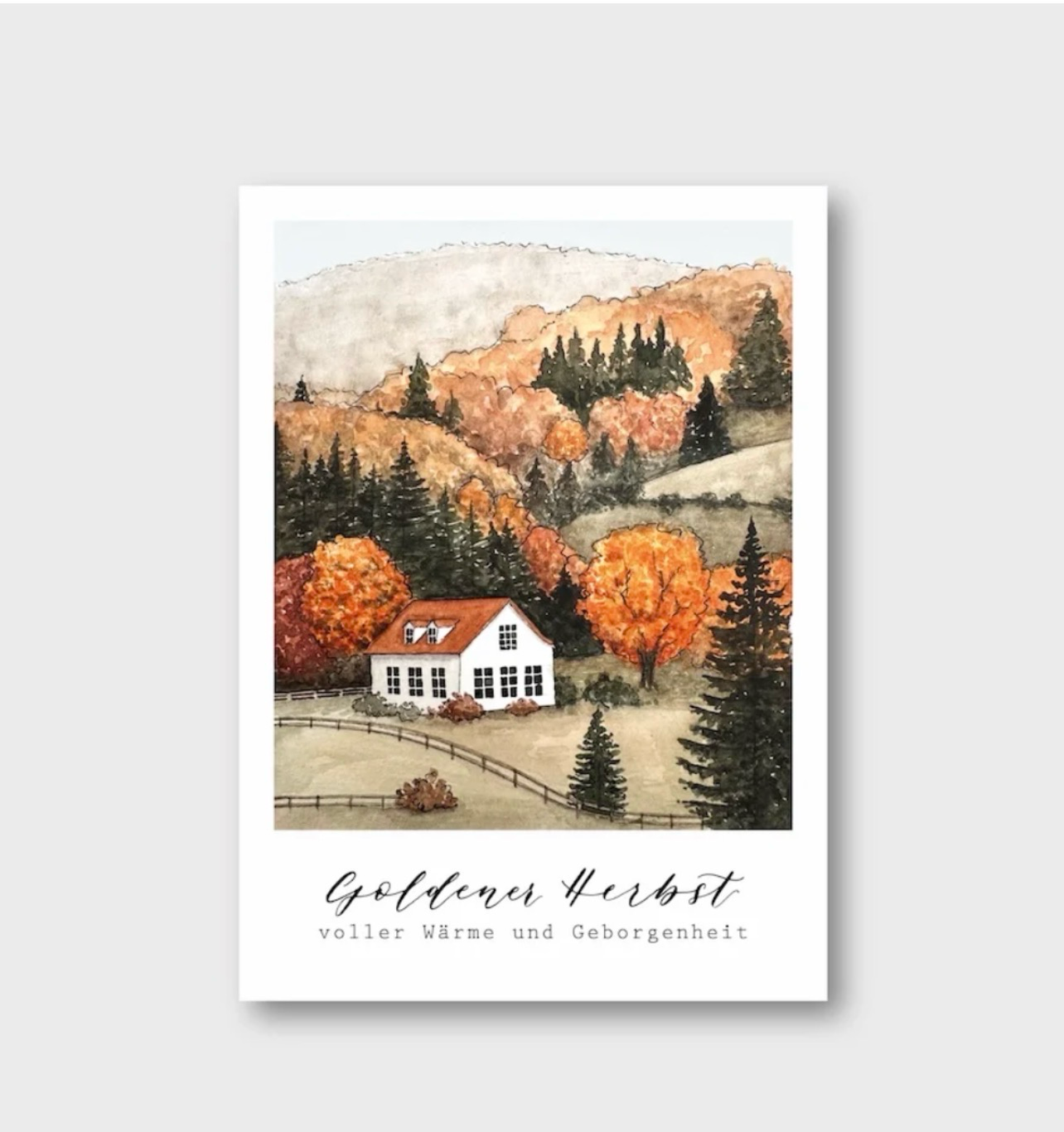 “Goldener Herbst” Postkarte von Frollein Lücke