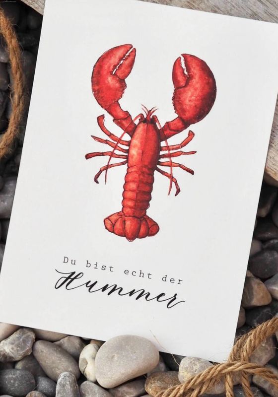 “Hummer” Postkarte von Frollein Lücke