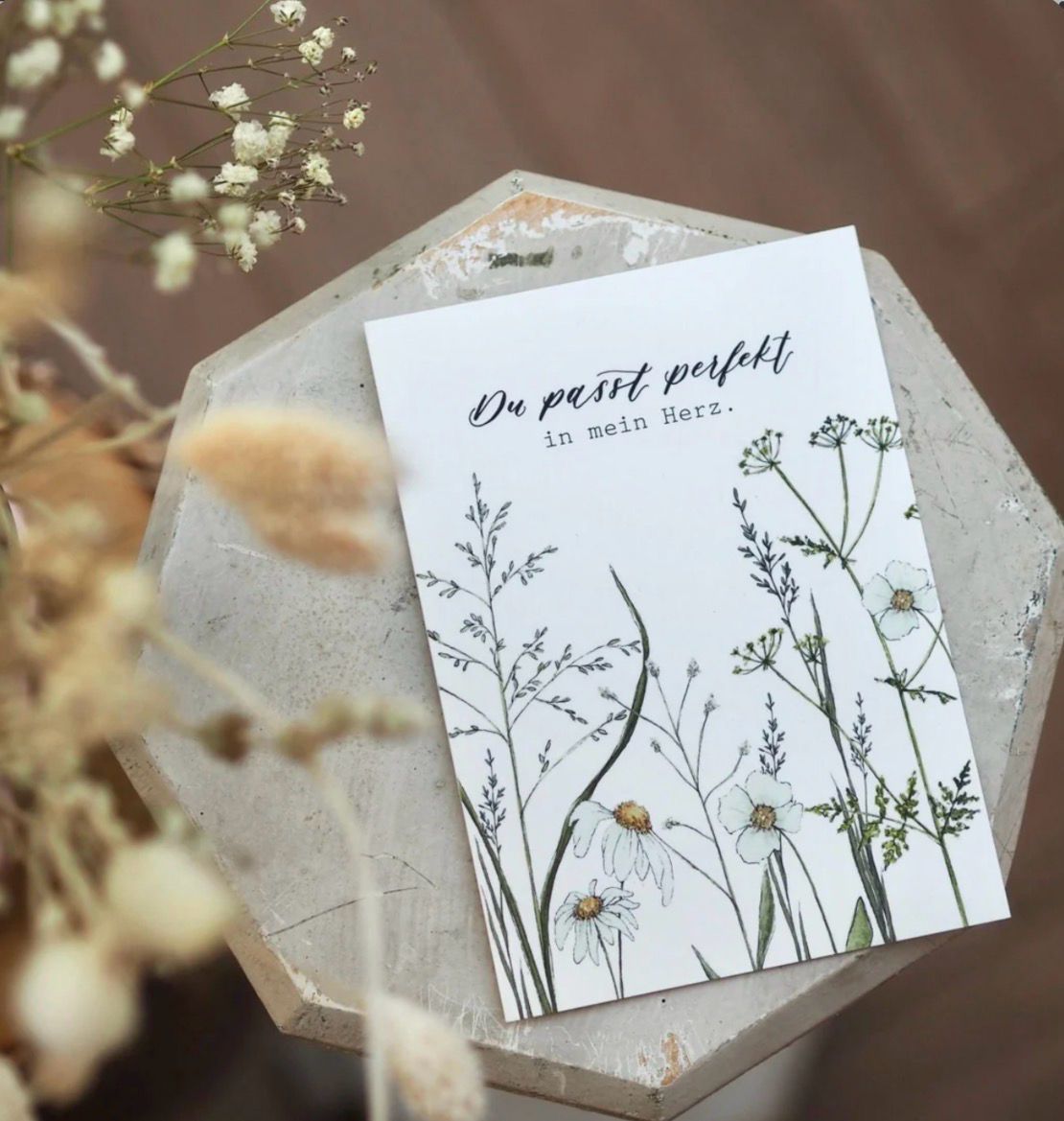 “Wiesenblumen” Postkarte von Frollein Lücke