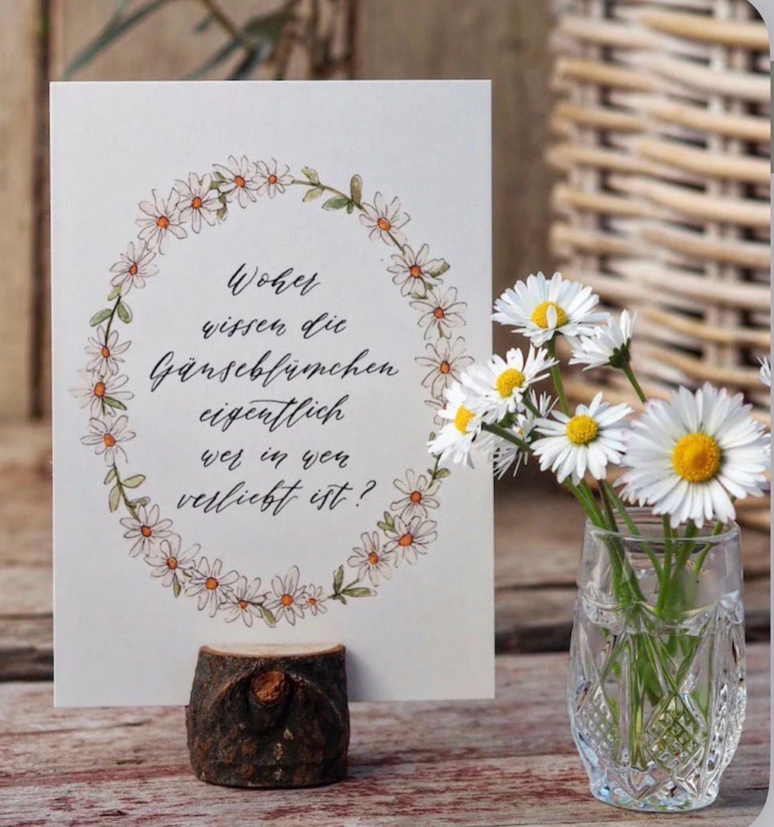 “Gänseblümchen” Postkarte von Frollein Lücke