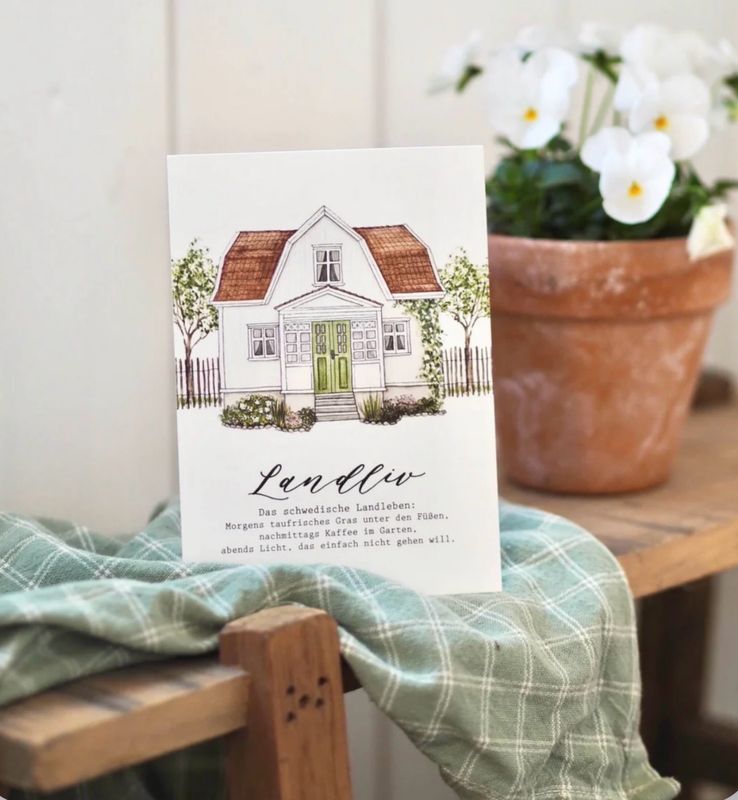 “Landliv” Postkarte von Frollein Lücke