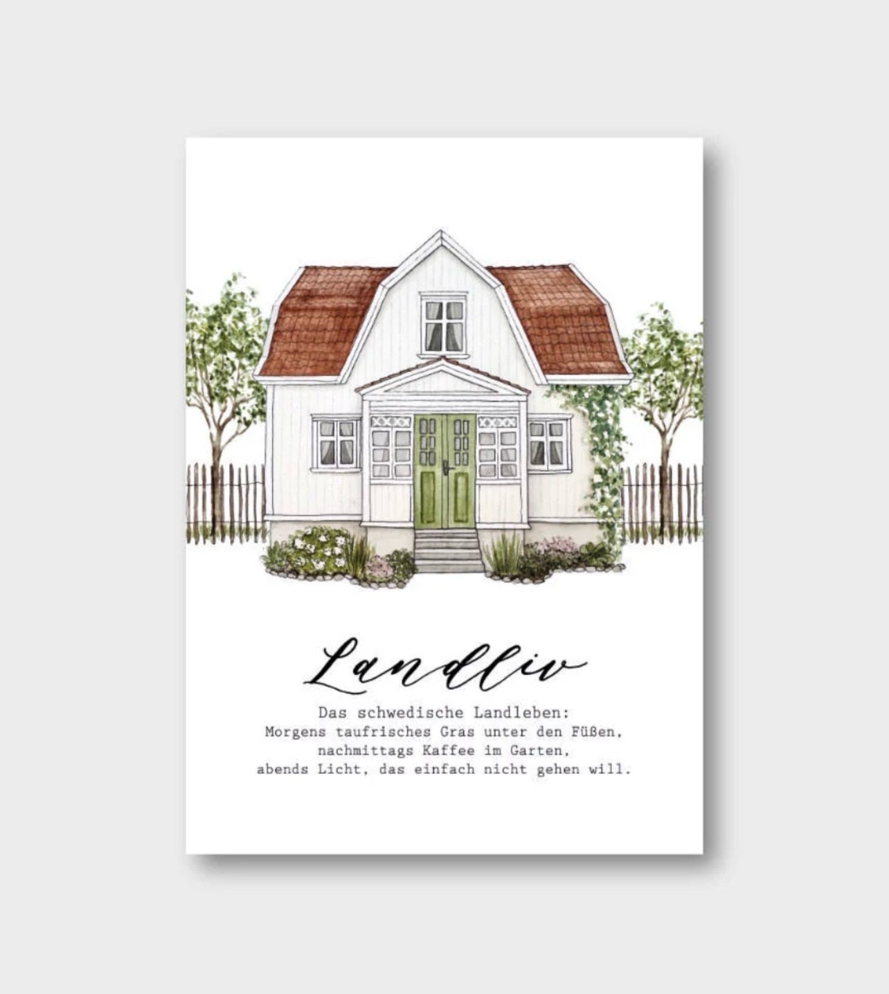 “Landliv” Postkarte von Frollein Lücke