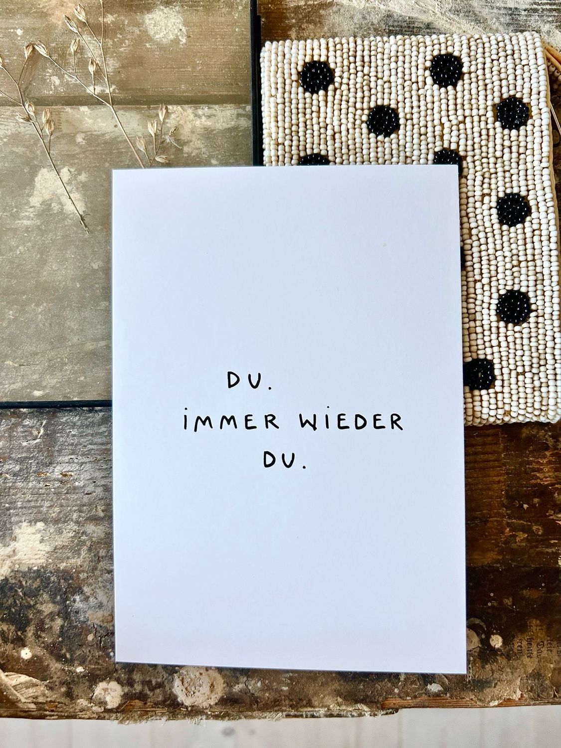 “Du. Immer wieder Du.” Postkarte von Slowlay