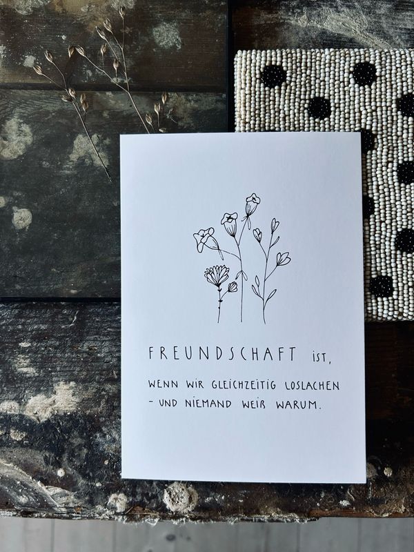 “Freundschaft” Postkarte von Slowlay