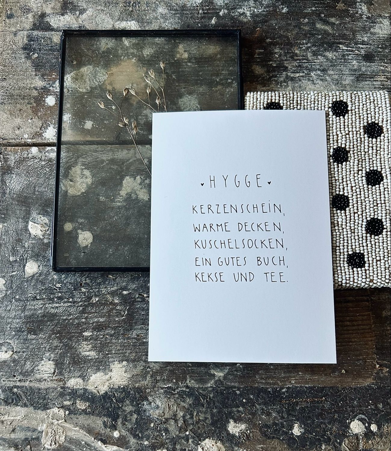 „Hygge“ Postkarte von Slowlay