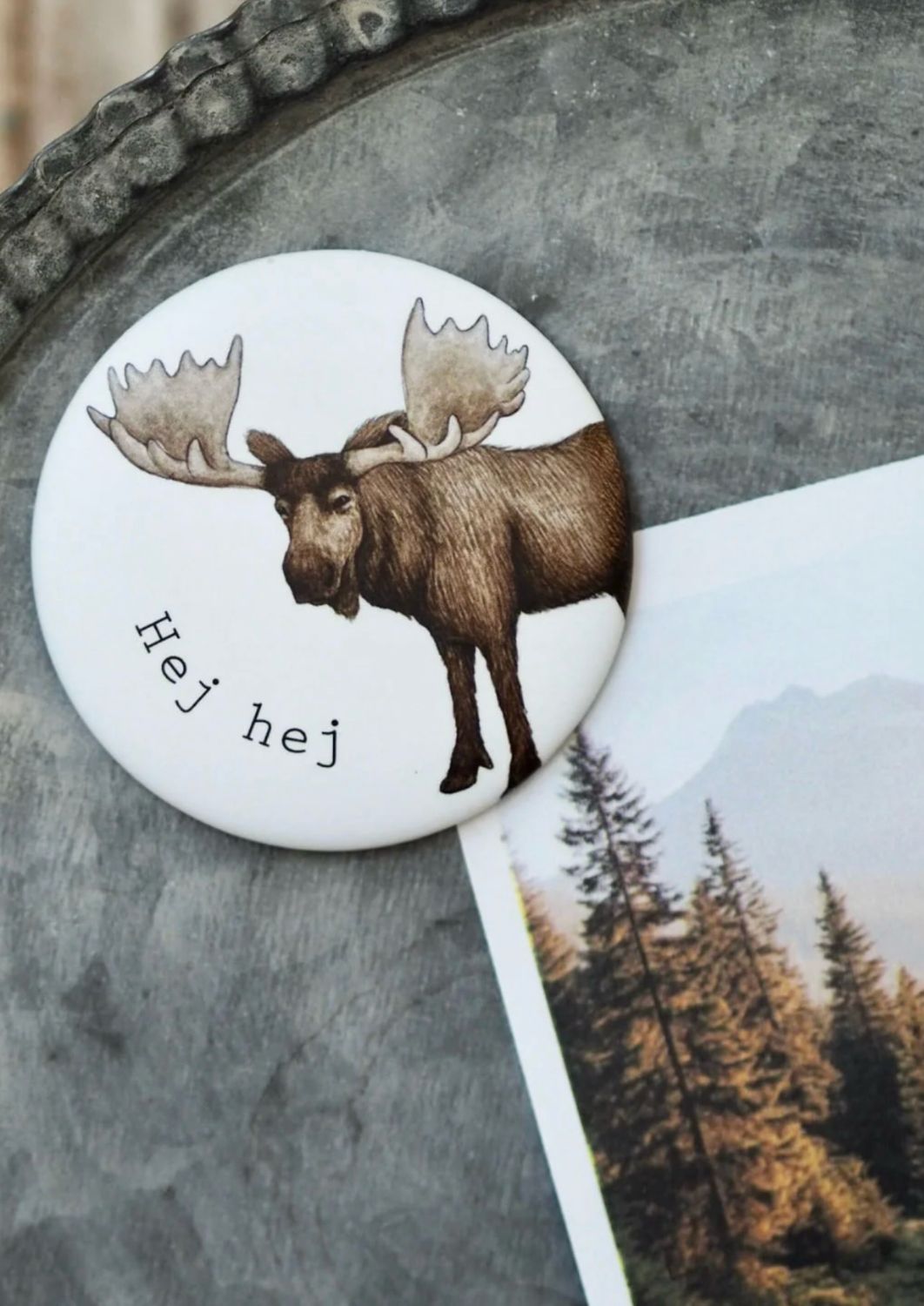 “Hej hej” Magnet Elch von Frollein Lücke
