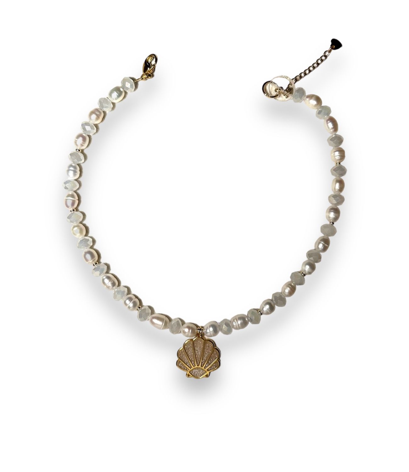 COLLIER BRIGHT SHELL , COULEUR: Blanc