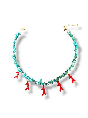 COLLIER CORAIL BLEU 