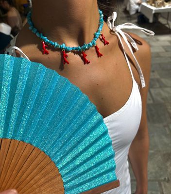 COLLIER CORAIL BLEU 