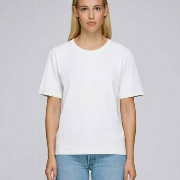 Camiseta Algodón Orgánico Mujer Fringes, COLORES: White