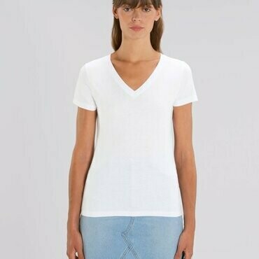 Camiseta Pico Algodón Orgánico Mujer Sella Evoker