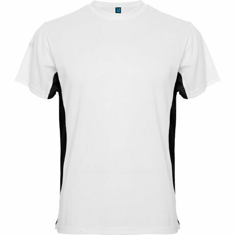 Camiseta técnica Hombre Roly TOKYO, COLORES: Blanco / Negro