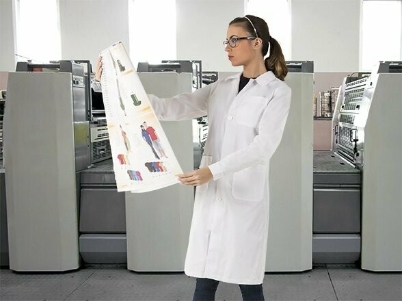 Bata Trabajo Manga Larga Mujer Valento Smart