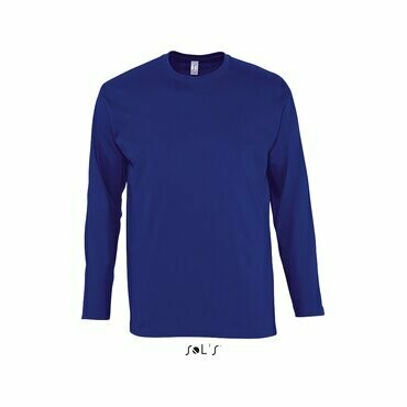 Camiseta Manga Larga Hombre Personalizable Sol's Monarch, COLORES: Azul Ultramarino
