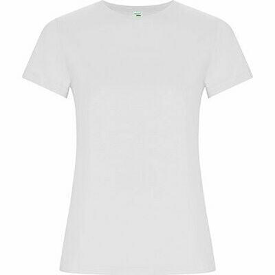 T-SHIRT ORGANIC COTTON  GOLDEN, COLORES: BLANCO