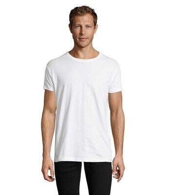 Camiseta básica ajustada hombre SOL'S REGENT FIT, COLORES: BLANCO