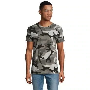 Camiseta hombre camuflaje SOL'S CAMO, COLORES: CAMUFLAJE GRIS