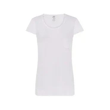 Jhk t-Shirt - Camiseta con bolsillo mujer CAPRI, COLORES: WHITE