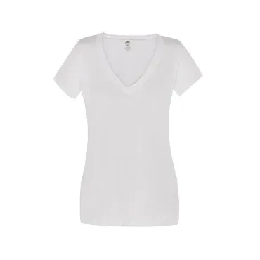 Jhk t-Shirt - Camiseta cuello de pico mujer TENERIFE, COLORES: WHITE