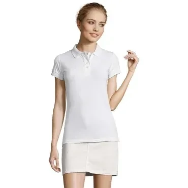 Sol's - Polo mujer manga corta Portland Women, COLORES: BLANCO