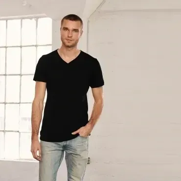 Bella + Canvas - Camiseta cuello de pico hombre ALENA