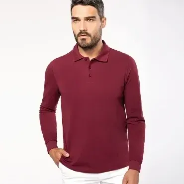 Kariban - Polo de manga larga para hombre K243