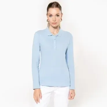 Kariban - Polo manga larga para mujer K257