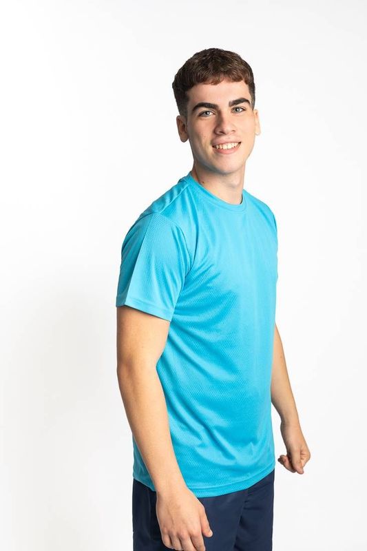 Camiseta técnica Star de manga corta Aqua Royal personalizada