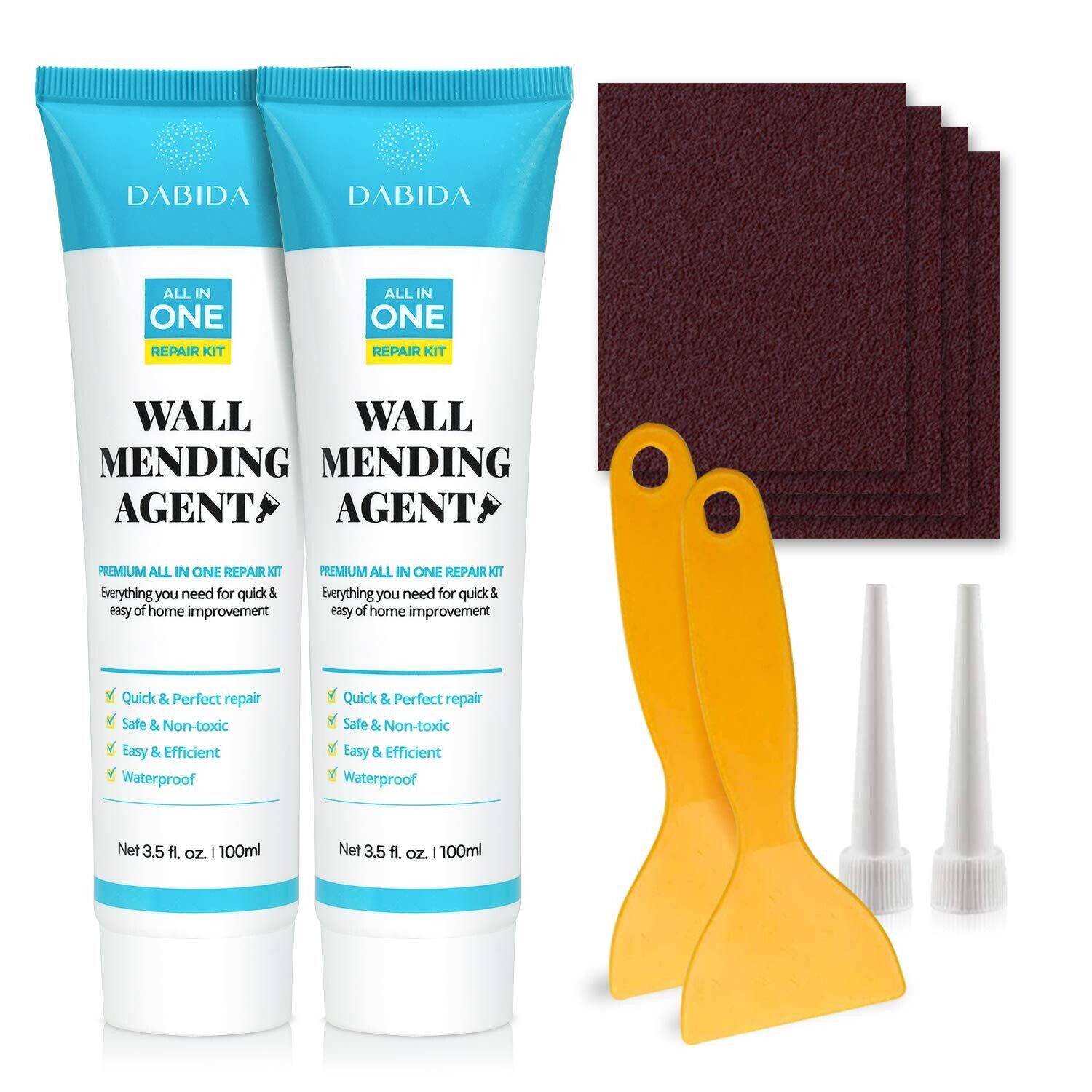 Wall Mending Agent Repair Cream Drywall Paste Kit - Walls Safe, Quick repair & drying, Easy Solution to Fill the Crack & Holes in Wall Self-Adhesive, Waterproof, Wood & Plaster (2pcs) Wall Mending Agent Repair Cream Drywall Paste Kit - Walls Safe, Quick repair & drying, Easy Solution to Fill the Crack & Holes in Wall Self-Adhesive, Waterproof, Wood & Plaster (2pcs)