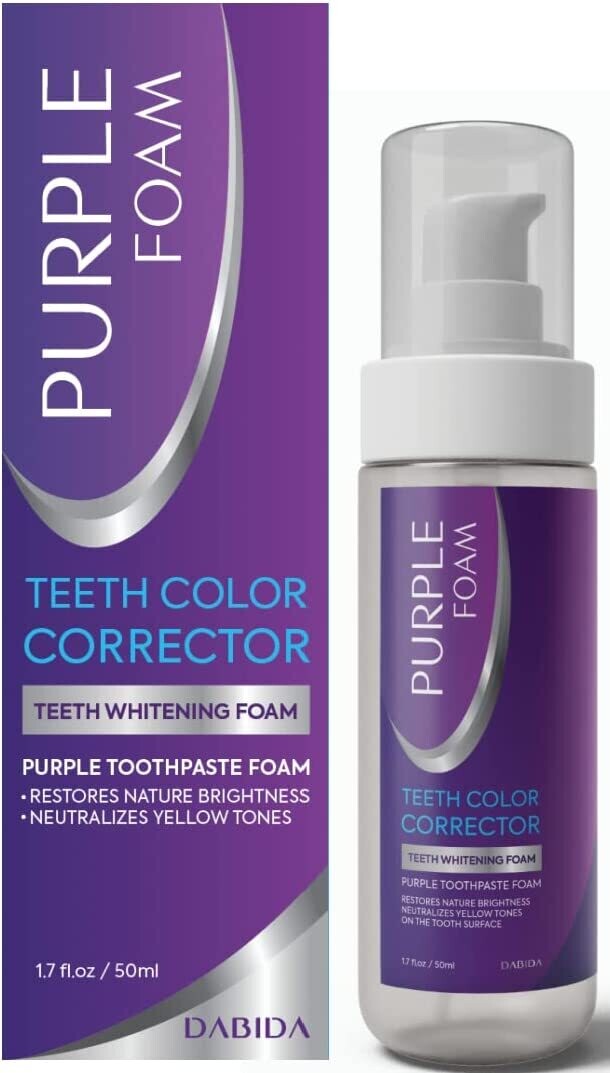 Purple Teeth Whitening, Purple Toothpaste for Teeth Whitening Toothpaste, Color Wheel Toothpaste for a Brighter Smile by DABIDA 50ml