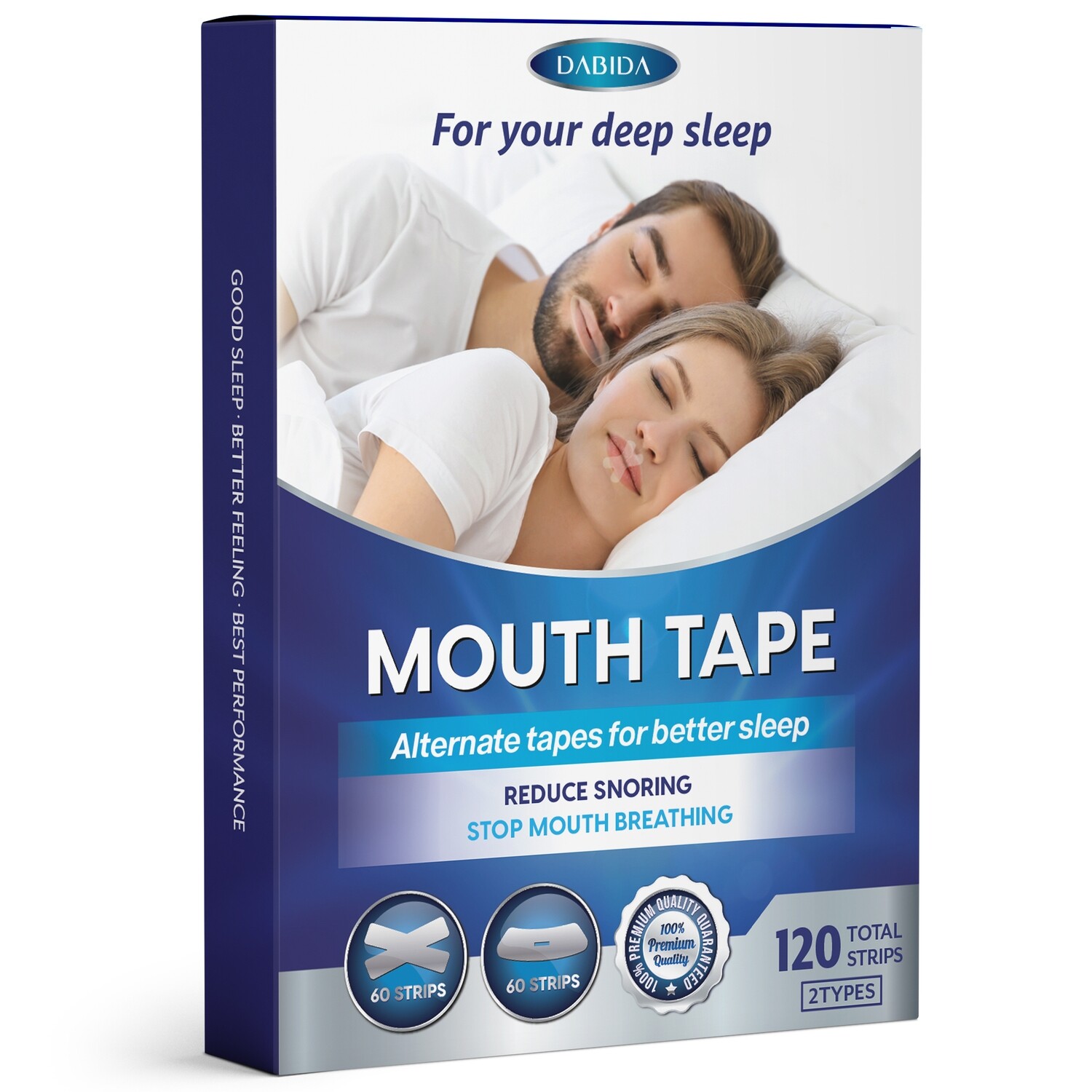 Mouth Tape for Sleeping, 120 Counts, Sleep Mouth Tape for Snoring, Sleep Tape for Your Mouth, Sleep Strips Mouth Tape, Lip Tape for Sleep, Better Nose Breathing by DABIDA - 2 Types Mouth Tape for Sleeping, 120 Counts, Sleep Mouth Tape for Snoring, Sleep Tape for Your Mouth, Sleep Strips Mouth Tape, Lip Tape for Sleep, Better Nose Breathing by DABIDA - 2 Types