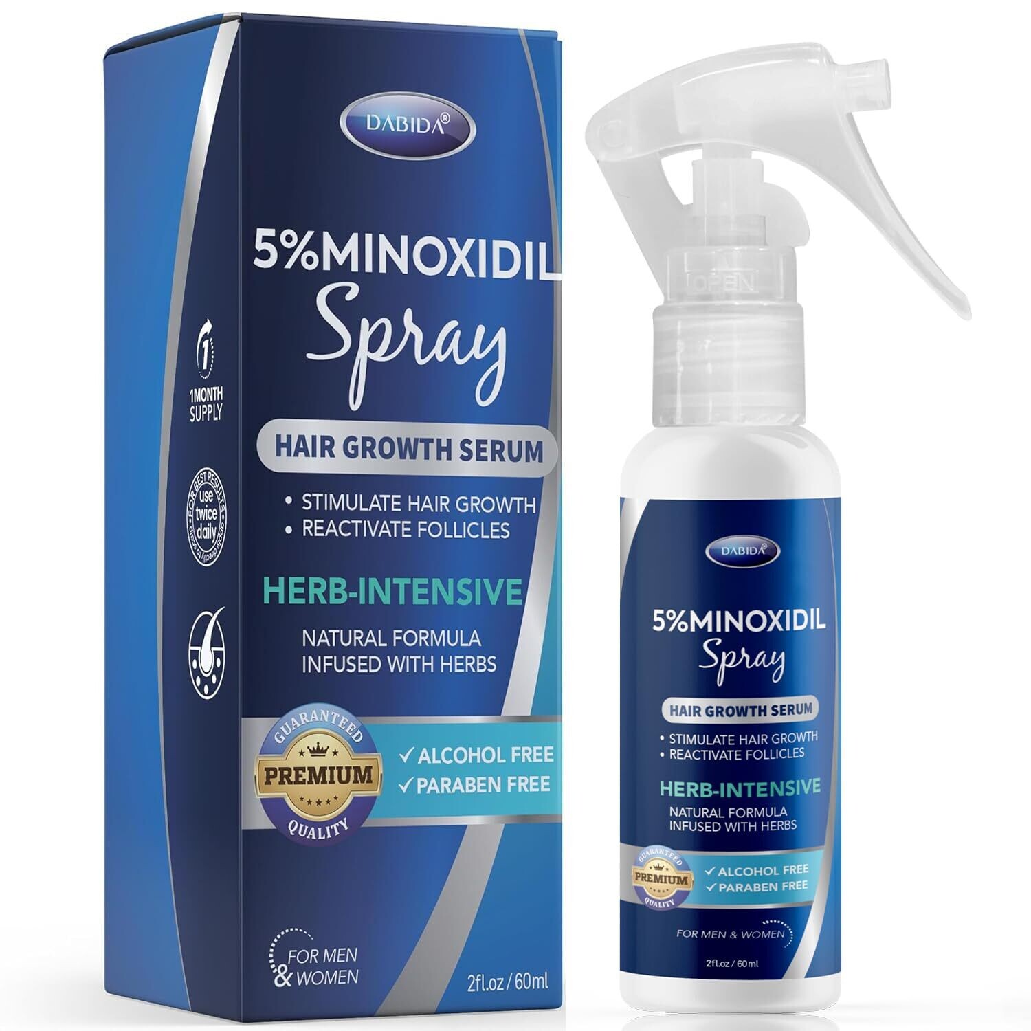 Minoxidil for Women 5 Percent, Minoxidil Spray 2fl.oz / 60ml