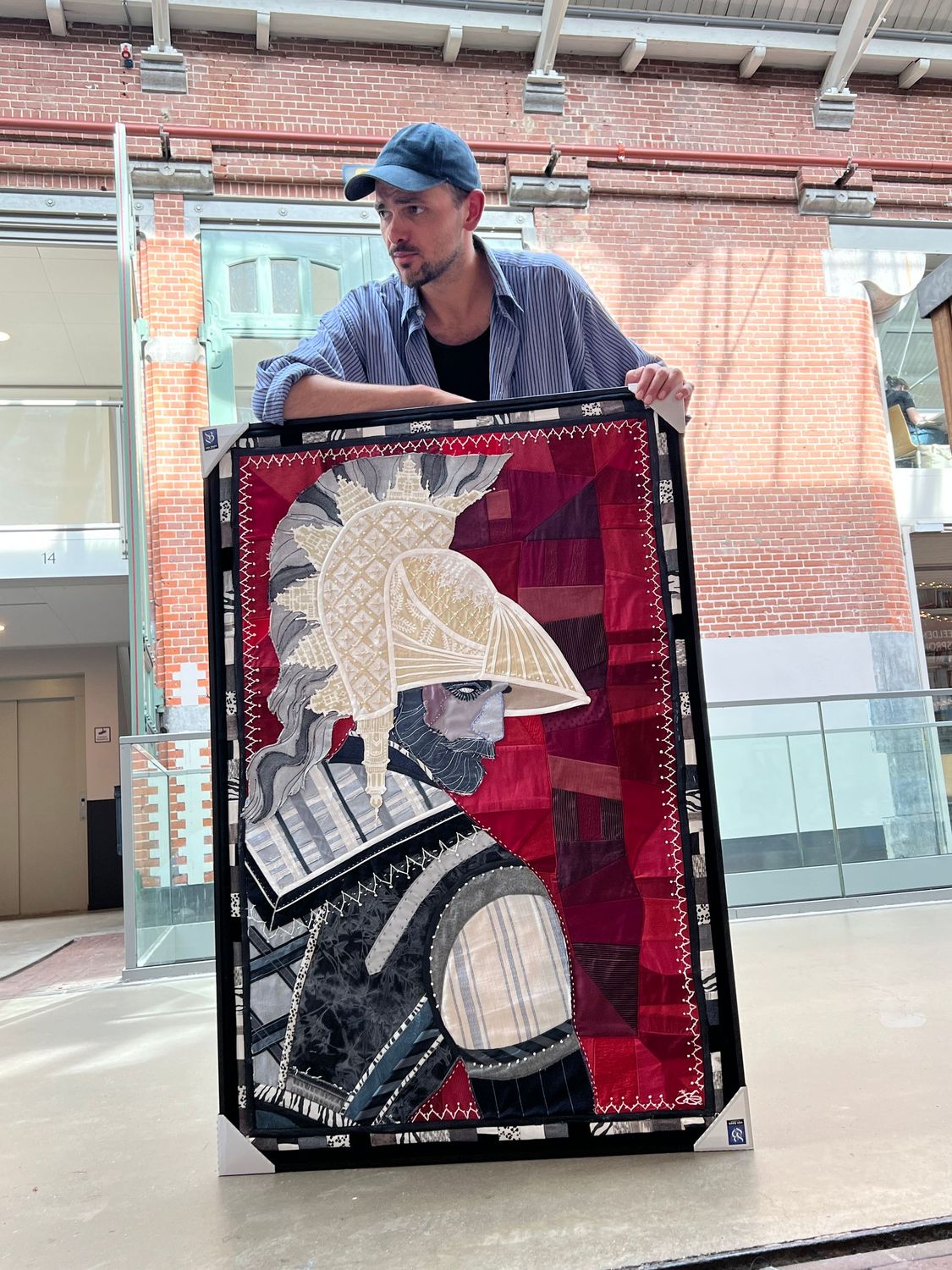 Father Amsterdam , Unique Wall Tapestry, 80 × 120 cm, by Julian Stips