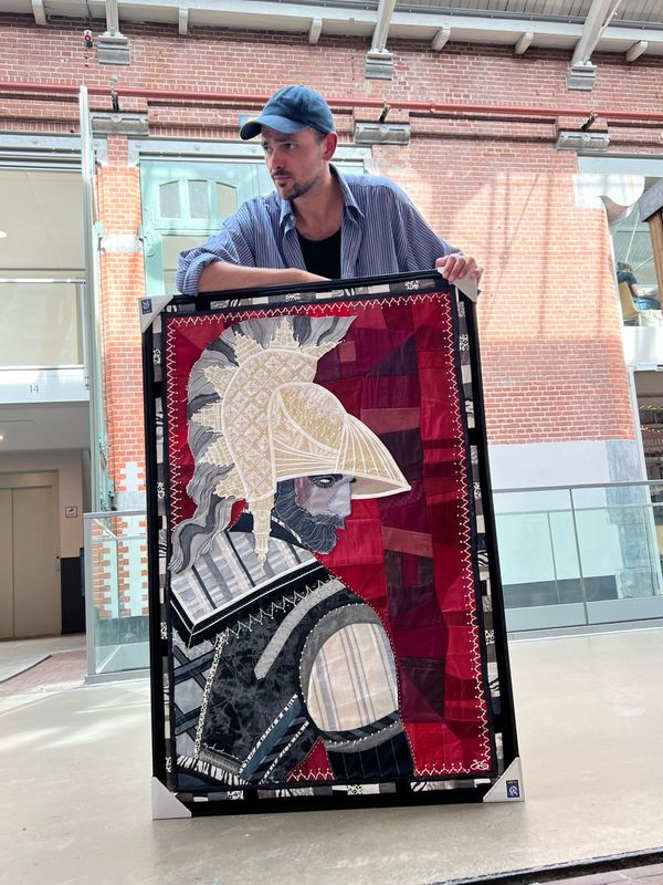 Father Amsterdam , Unique Wall Tapestry, 80 × 120 cm, by Julian Stips