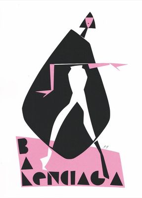 Unique Artwork  'BALENCIAGA' by Piet Paris