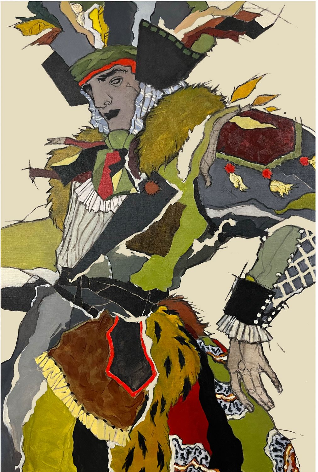 Bragi , Unique Work, 80 × 120 cm by Julian Stips