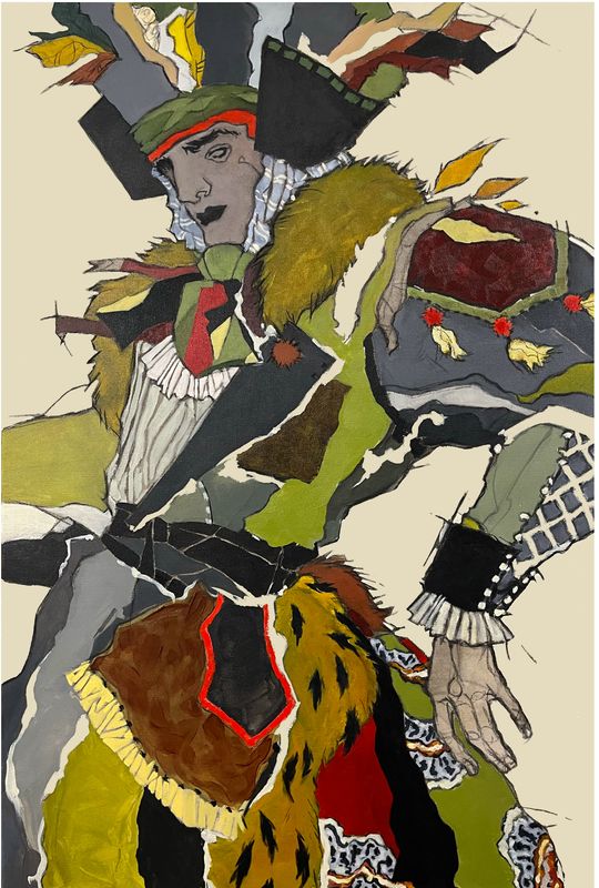 Bragi , Unique Work, 80 × 120 cm by Julian Stips