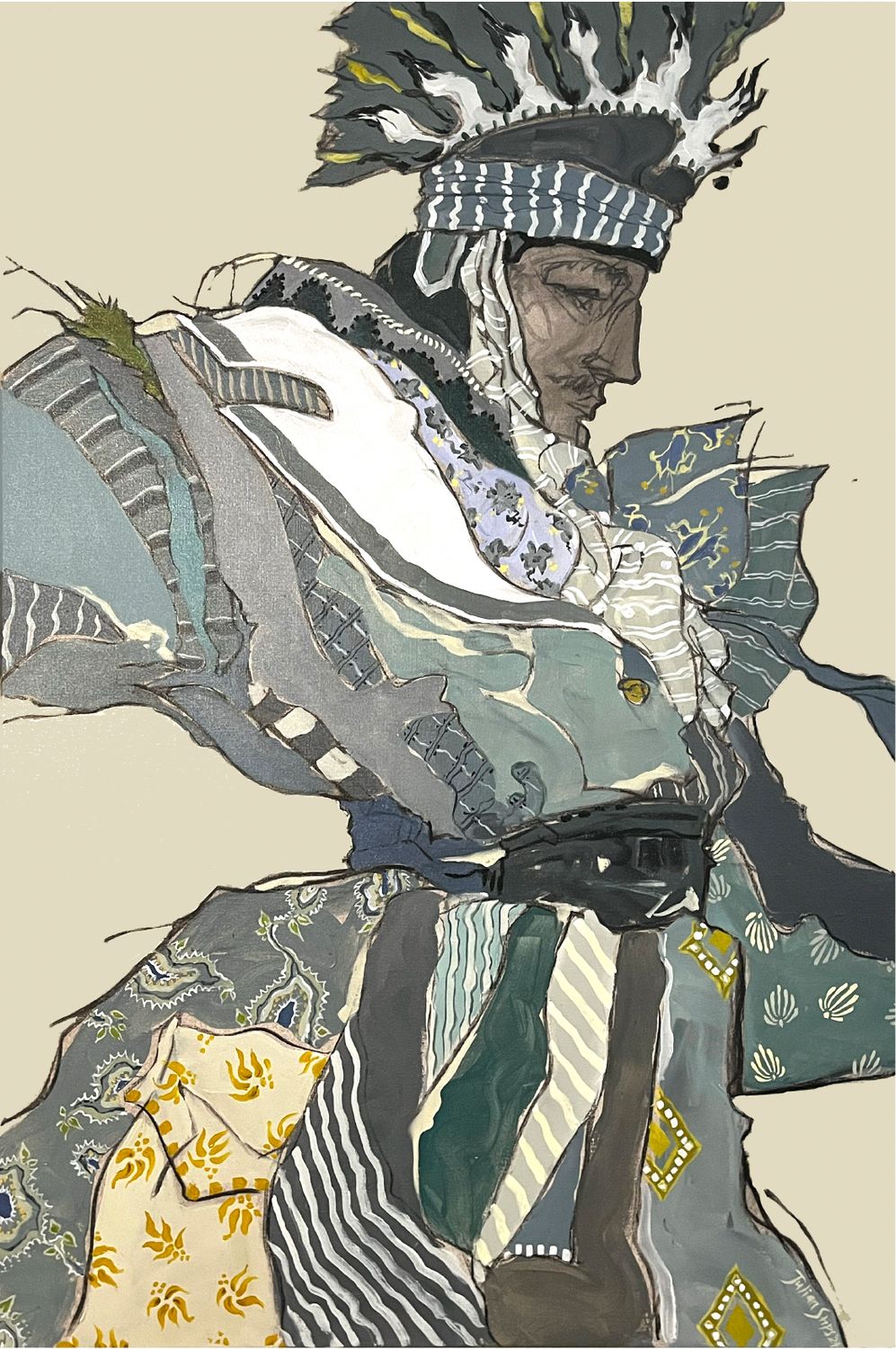 Marcus, Unique Work, 80 × 120 cm by Julian Stips Marcus, Unique Work, 80 × 120 cm by Julian Stips