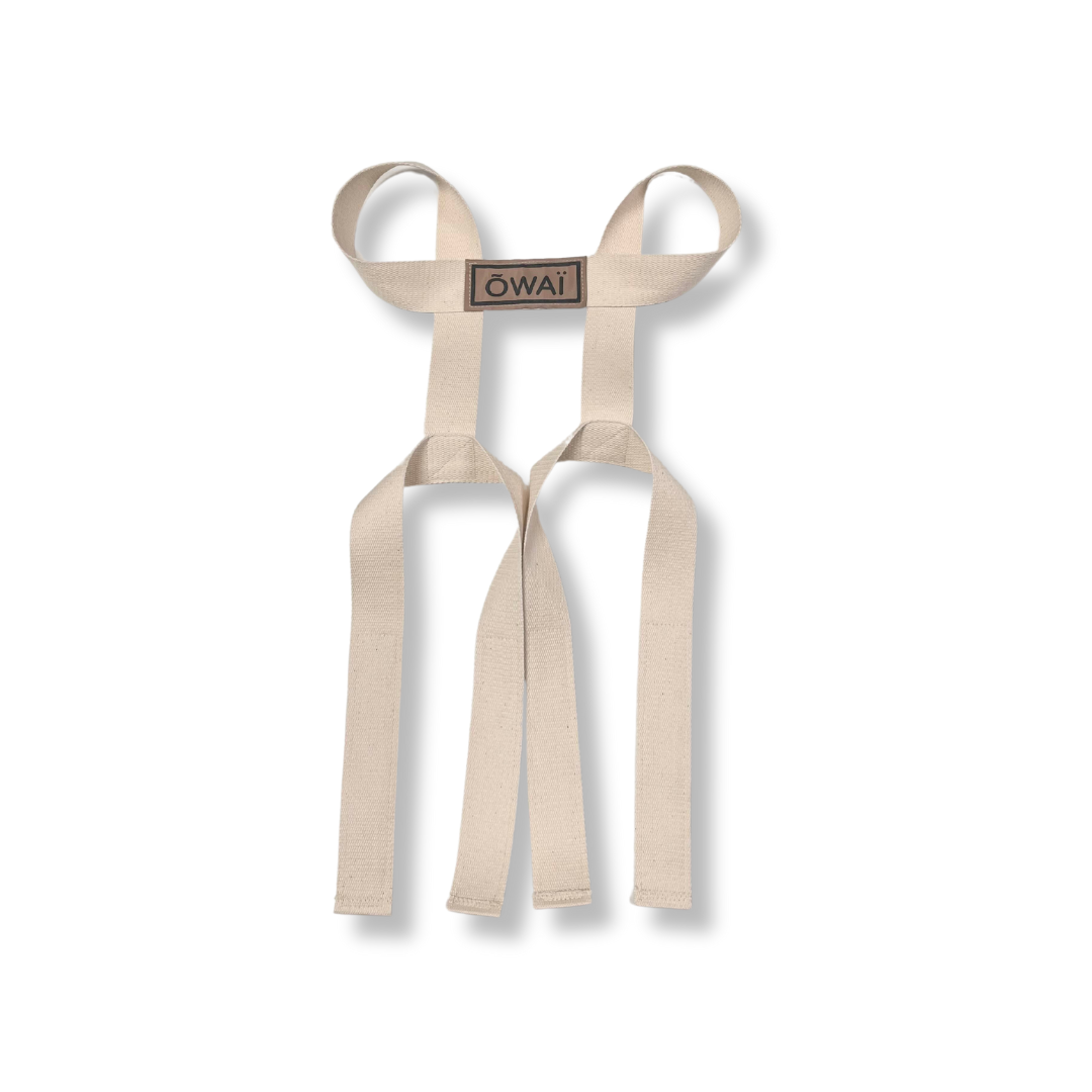 Sangle de tapis de yoga blanche