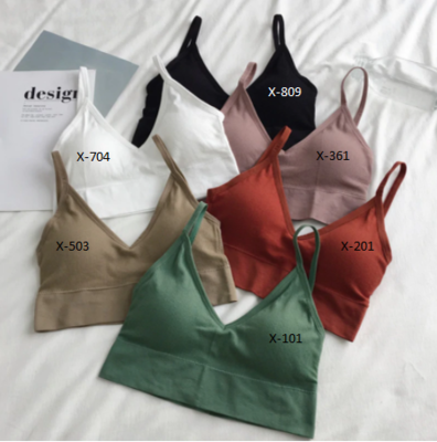 Female Street wear Sleeveless Seamless Sports Bra