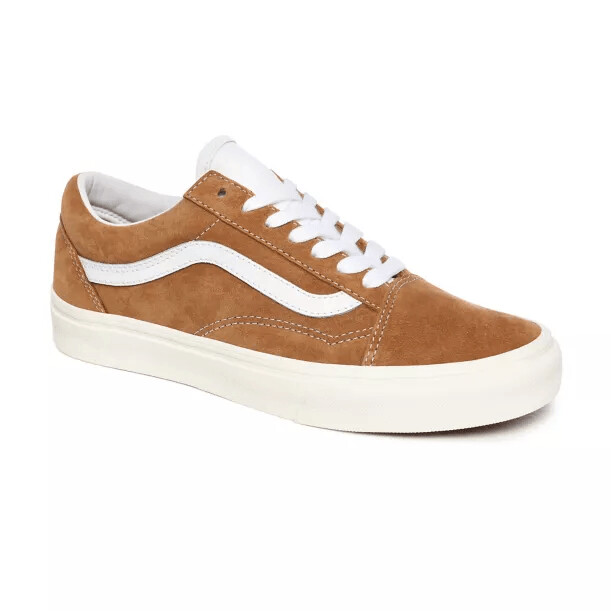 vans old skool leder beige
