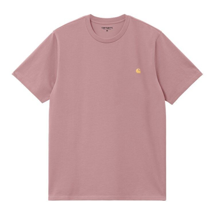 Carhartt Wip Chase tee shirt Glassy pink /gold